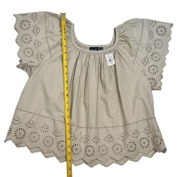 GAP Eyelet Flutter‎ Sleeve Top Size XXSMALL - Picture 5 of 9